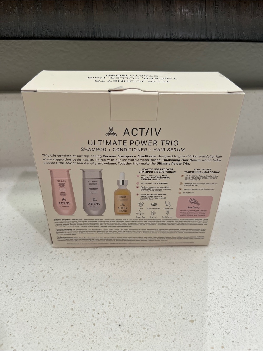 ACT/IV Ultimate Power Trio Hair Thickening Set-Recover Shampoo/Conditioner/Serum - Picture 2 of 5